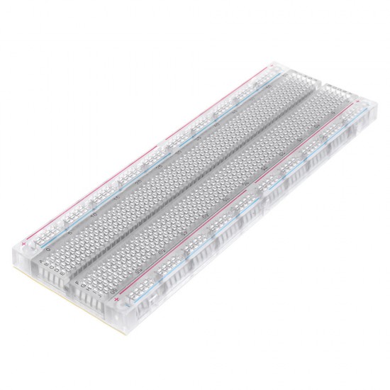 3pcs MB-102 MB102 Transparent Breadboard 830 Point Solderless PCB Bread Board Test Develop DIY