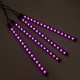 4PCS 9/12/15/18 LED DC12V 10W RGB Car Interior Strip Light USB Atmosphere