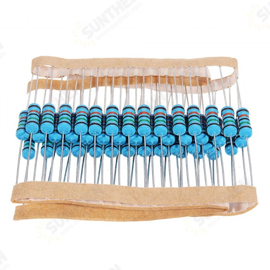 50pcs 1W 150KR Metal Film Resistor 1% 150K ohm Resistance