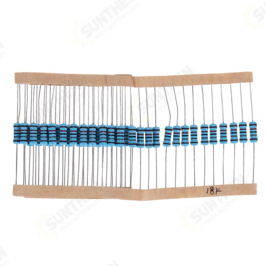 50pcs 1W 18KR Metal Film Resistor 1% 18K ohm Resistance