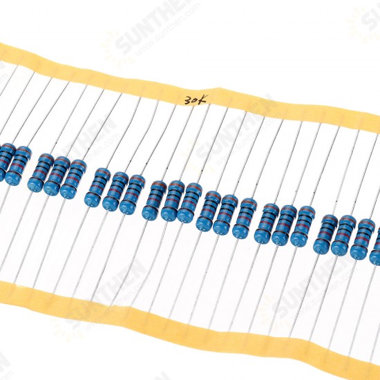 50pcs 1W 30KR Metal Film Resistor 1% 30K ohm Resistance