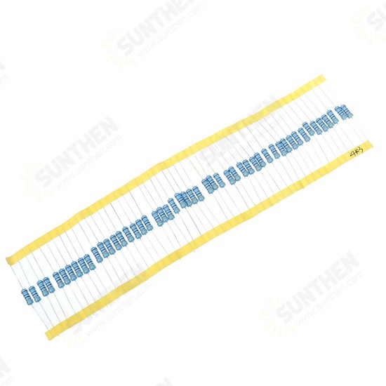 50pcs 1W 4.3KR Metal Film Resistor 1% 4.3K ohm Resistance