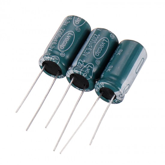 50pcs 6.3V 2200UF 10x20MM High Frequency Low ESR Radial Electrolytic Capacitor