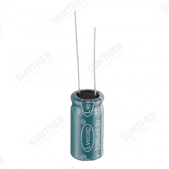 50pcs 6.3V 2200UF 10x20MM High Frequency Low ESR Radial Electrolytic Capacitor