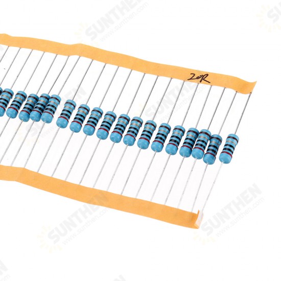 50pcs/pack 1W Metal Film Resistor 1% 20R 20 ohm