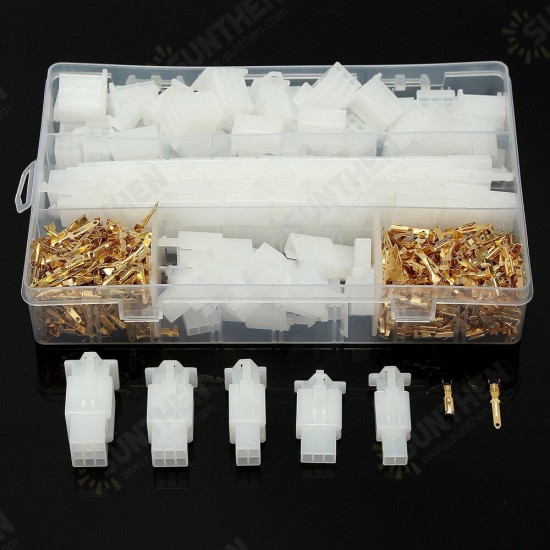 580pcs 50 Sets of Auto and Motorcycle 2.8mm 2 3 4 6 9 Pin Terminal Block Connector