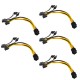 5Pcs PCI-E 6-pin To 2x 6+2-pin Power Splitter Cable PCIE PCI Express