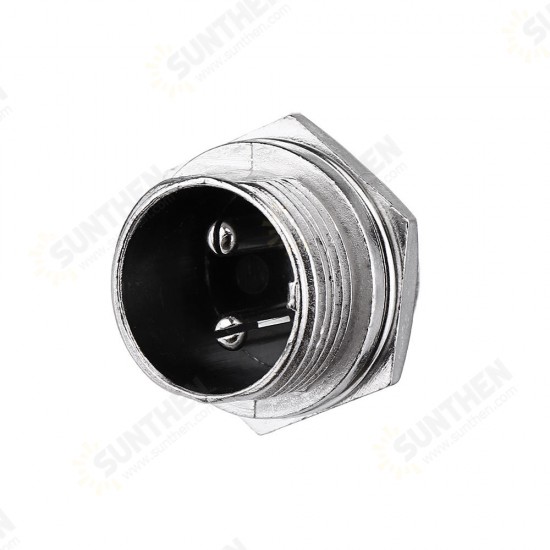 5pcs GX16-2 Pin Male And Female Diameter 16mm Wire Panel Connector GX16 Circular Aviation Connector Socket Plug