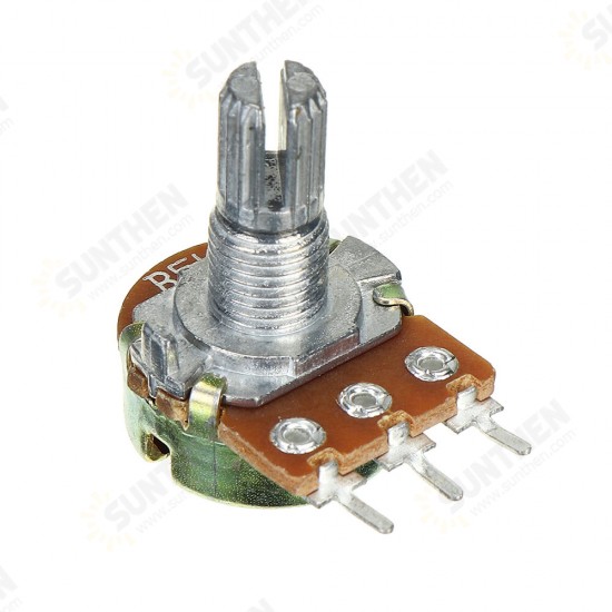 75 Potentiometers B5K B10K B20K B50K B100K ohm Knurled Shaft Single Linear Rotary Cone Volume Control Potentiometer Kit