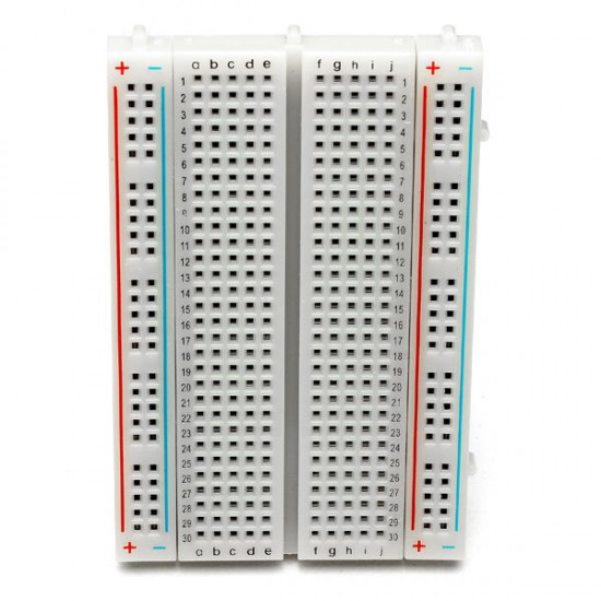 8.5 x 5.5cm 400 Tie Points 400 Holes Solderless Breadboard Bread Board with 65pcs Male To Male Breadboard Wires Jumper Cable Dupont Wire Bread Board Wires