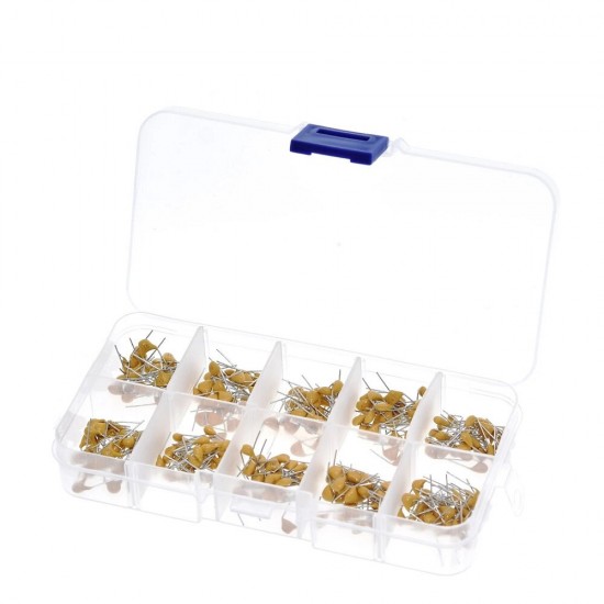 300pcs 10Value 50V 10PF 20PF 30PF 47PF 56PF 68PF 100PF 1NF 10NF 100NF Multilayer Ceramic Capacitor Assortment Kit