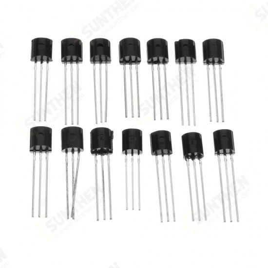 840pcs 24Values TO-92 Transistor Assortment Kit BC327 BC337 BC547 transistor 2N2222 3904 3906 C945 PNP/NPN Transistors Pack