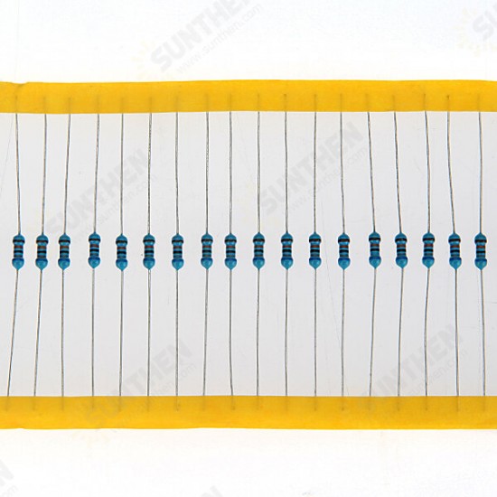 600pcs 30 Kinds Value 1% 1/4W Metal Film Resistor Assorted Kit 20pcs Each Value