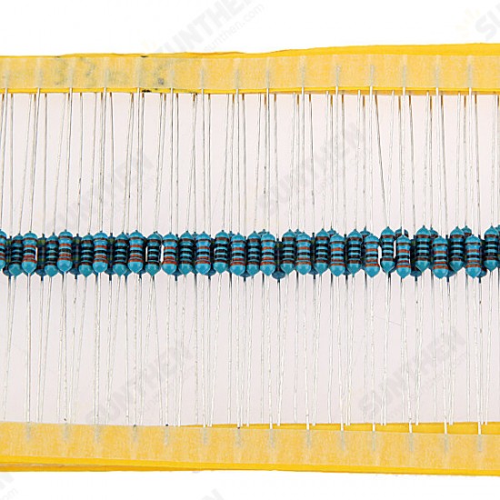 600pcs 30 Kinds Value 1% 1/4W Metal Film Resistor Assorted Kit 20pcs Each Value