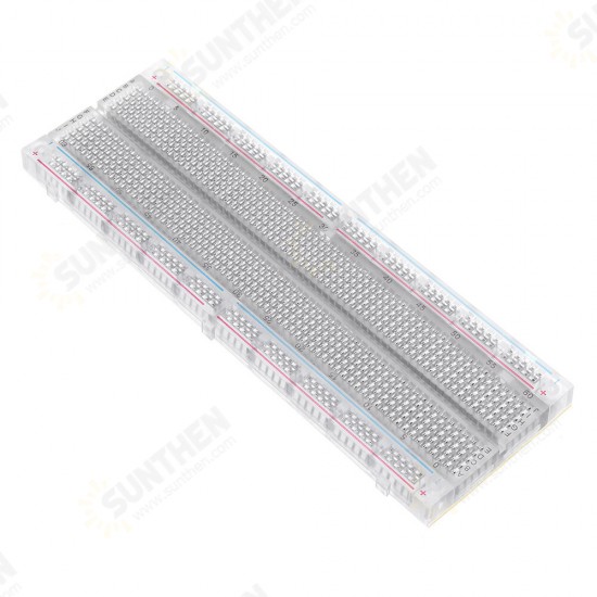 MB-102 MB102 Transparent Breadboard 830 Point Solderless PCB Bread Board Test Develop DIY