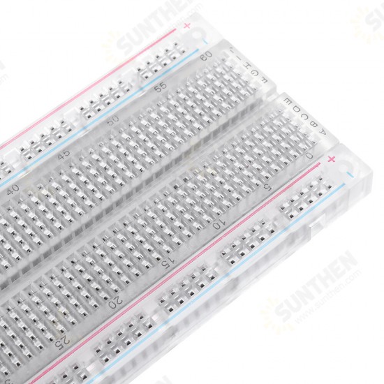 MB-102 MB102 Transparent Breadboard 830 Point Solderless PCB Bread Board Test Develop DIY