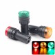 AD16-22SM 12V 24V 110V 220V 380V 22mm Flash Signal Light LED Active Buzzer Beep Alarm Indicator Red Green Yellow