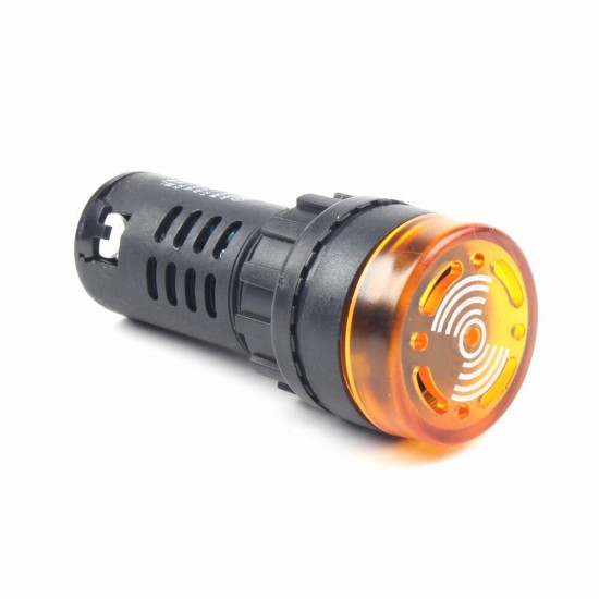 AD16-22SM 12V 24V 110V 220V 380V 22mm Flash Signal Light LED Active Buzzer Beep Alarm Indicator Red Green Yellow