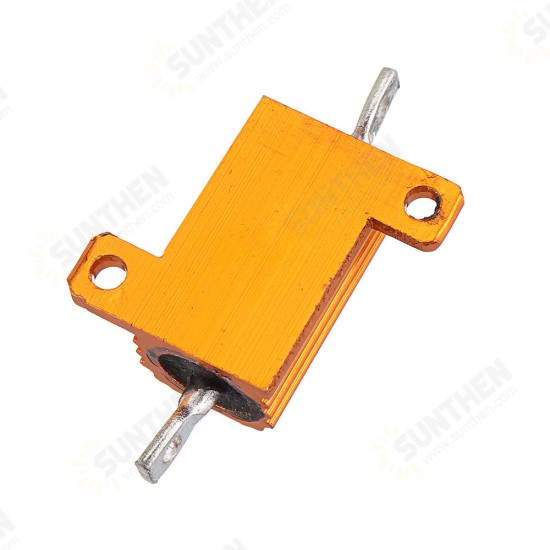 RX24 10W 15R 15RJ Metal Aluminum Case High Power Resistor Golden Metal Shell Case Heatsink Resistance Resistor