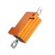 RX24 10W 15R 15RJ Metal Aluminum Case High Power Resistor Golden Metal Shell Case Heatsink Resistance Resistor