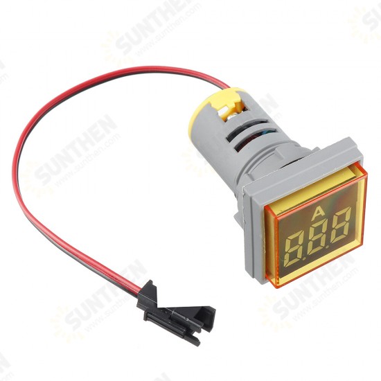 Square Ammeter Large Digital Tube Ammeter Indicator Light Ammeter