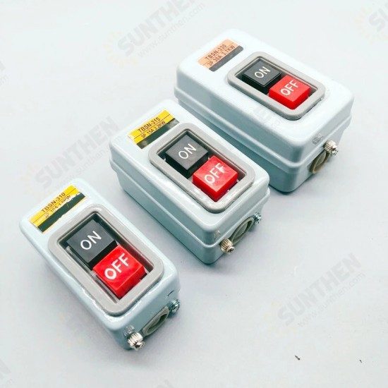 TBSN-310/315/330 3P AC 380V 10/15/30A 1.5/2.2/3.7KW Metal Button Switch Control Box Power Three Phases Electrical Equipment