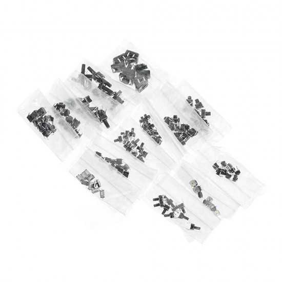 Total 360pcs Tactile Tact Mini Push Button Switch Packet Micro Switch Bags 12 Types Each 30pcs