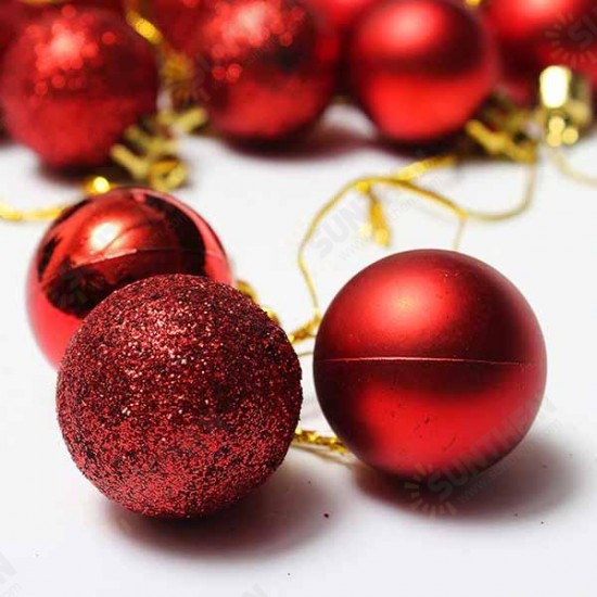 24pcs Xmas Tree Decoration Christmas Glitter Balls Ornament