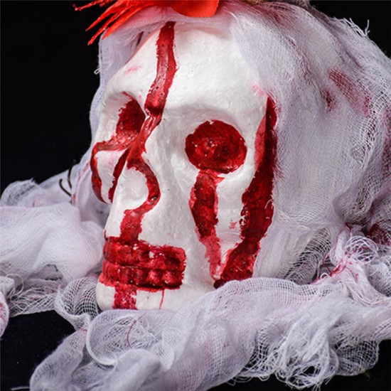 Halloween Decorations Horror props Horrible Skeleton Bleeding Skull Scary Spooky Hanging Props Party