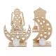 Wooden Lamp DIY Islamic Palace LED Decorations Desktop Gifts for Eid Mubarak