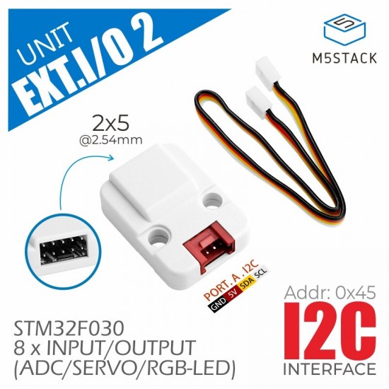 EXT.IO2 IO Expansion Module STM32F030 Digital Input/Output I2C U011-B Extend I/O 2 Unit