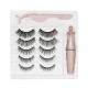 Magnetic Eyelashes 3D Mink Eyelash Magnet Eyeliner Mink Eyelash Waterproof Liquid Tweezers Set Long Lasting Eyelash