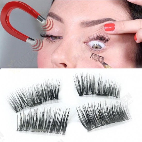 Magnetic Eyelashes Reusable Ultra Thin Black Thicker 3D Magnet False Lash Makeup