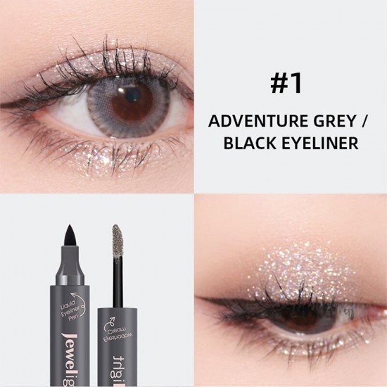 Music Flower Gem Shimmer Liquid Eyeliner Pearlescent Liquid Waterproof M6006