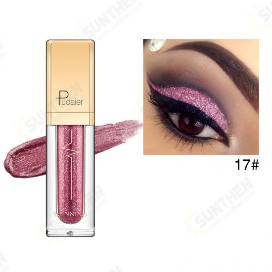 Pudaier Diamond Shimmer Eyeshadow Liquid Waterproof Eye Shadow Pen Glitter Smoky Eye Makeup Comestic