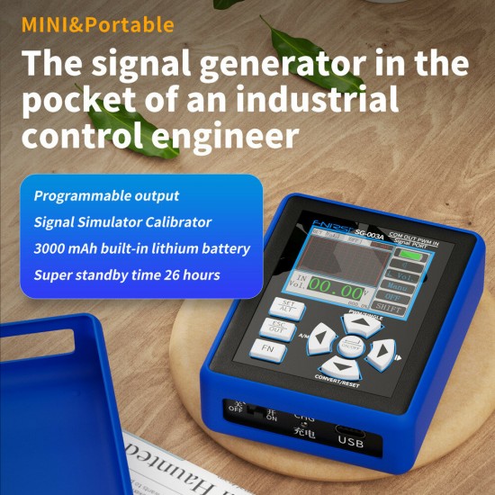 0-10V 4-20mA Adjustable PWM Signal Generator 3000mAh Large Lithium Battery Current Voltage Simulator Sources Calibrator Chargable