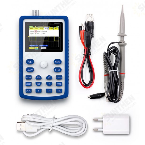 1C15 Professional Digital Oscilloscope 500MS/s Sampling Rate 110MHz Analog Bandwidth Support Waveform Storage