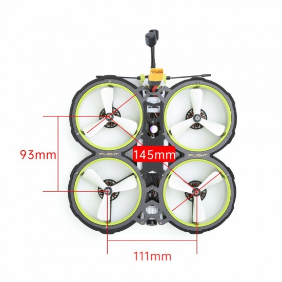 V3 6S 3 Inch Cinewhoop FPV Racing Drone BNF Caddx Polar Vista / Caddx Nebula Nano True-AIO Board Beast F7 FC 45A ESC XING 2205 2300KV Motor