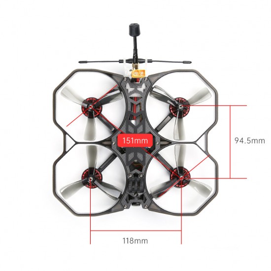 Analog 3.5 Inch 6S Cinewhoop FPV Racing Drone PNP/BNF RaceCam R1 Mini Cam Succex Micro Force 5.8G 300mW VTX 2205 2300KV Motor Beast AIO F7 45A FC ESC