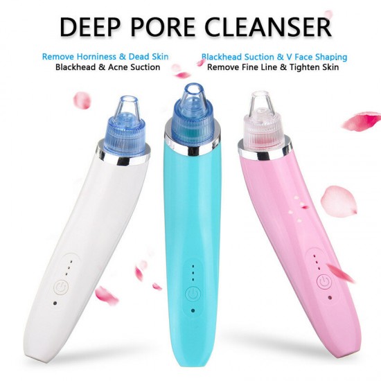 XD-5002 Face Facial Cleansing DC5V 850mA USB Electric Nose Pore Cleanser Cleaner Vacuum Beauty Machine Blackhead Zit Acne Remover Tool