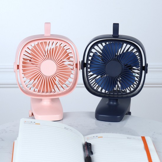 4 Speeds USB Rechargeable Mini Cooling Fan Clip On Desk Baby Stroller Portable