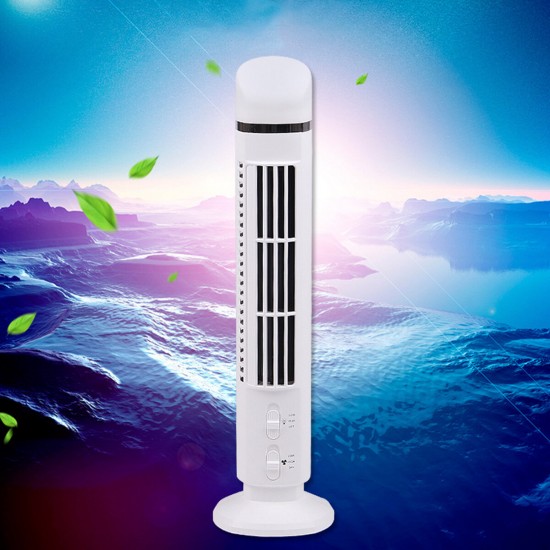 Mini Desktop Vertical Bladeless Fan USB Portable Air Cooler Fan Personal Air Cooling Fans Handheld Tower Air Conditioner