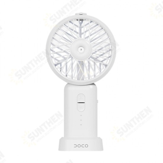 HF001 Ultrasonic Spray Handheld Fan Three Speeds Two Spray Modes Desktop Fan 2000mAh Long Battery Life from