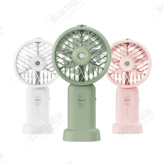 HF001 Ultrasonic Spray Handheld Fan Three Speeds Two Spray Modes Desktop Fan 2000mAh Long Battery Life from