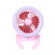 Handheld Phone Clip LED Fan Mini Folding 180° Rotation 2 Modes Fill Light 3 Speed Wind Fan Make-up Outdoors Camping Travel