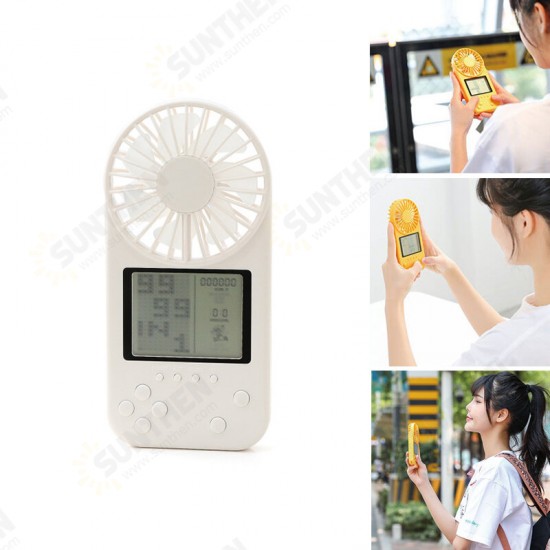 Mini Handheld Cooling Fan Multifunction 26 Modes Games Console USB Rechargeable 3 Modes Pocket Neck Hanging Fan Home Office Camping Travel