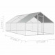 170790 Outdoor Chicken Cage 2.75x6x1.92 m Galvanised Steel Pet Supplies Rabbit House Pet Home Puppy Bedpen Fence Playpen