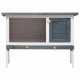 170828 Outdoor Rabbit Hutch 1 Layer Grey Wood Pet Supplies Rabbit House Pet Home Puppy Bedpen Fence Playpen