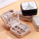 Portable Travel Women Jewelry Box Ornaments Storage Case PU Earring Organizer