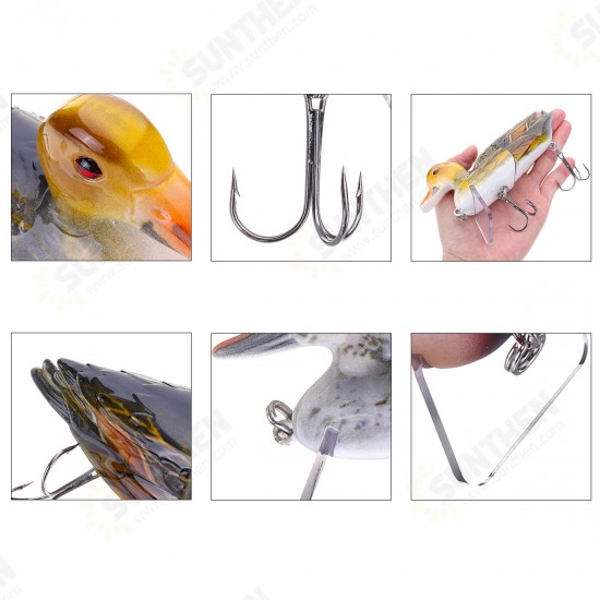 1PC 6'' 15CM 140g 3D Duck Fishing Lure With Hooks Crankbait Jointed Hard Baits Minnow Topwater Wobbler Fishing Tackle